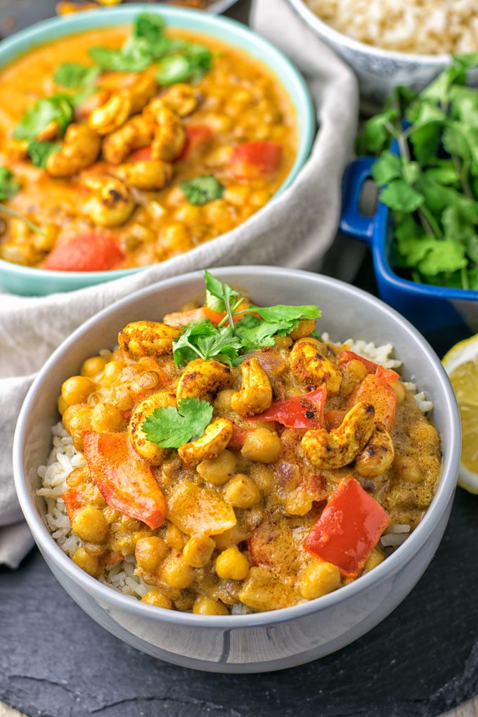 Lentil Chickpea Yellow Curry - Contentedness Cooking