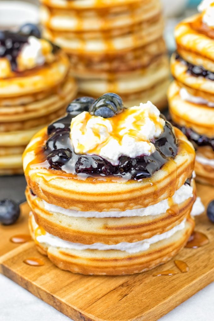 Vegan Ricotta Blueberry Pancakes Contentedness Cooking