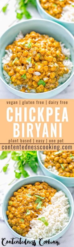 One Pot Chickpea Biryani Contentedness Cooking