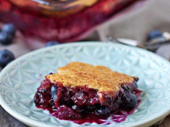 Easy Blueberry Cobbler Vegan Gluten Free Contentedness Cooking