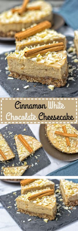 Cinnamon White Chocolate Cheesecake - Contentedness Cooking