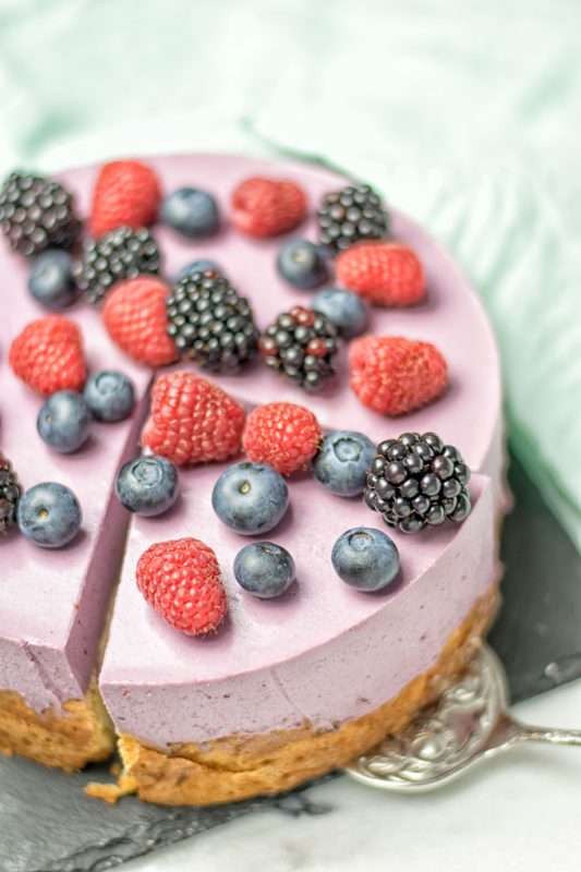 Berry Smoothie Yoghurt Cake - Contentedness Cooking