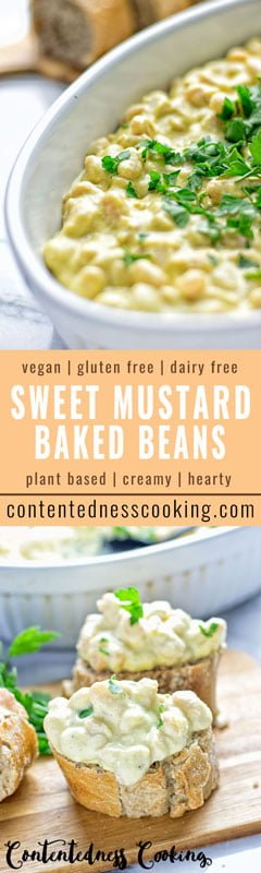 Sweet Mustard Baked Beans - Contentedness Cooking