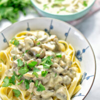 Vegan Mushroom Stroganoff | #vegan #glutenfree #contentednesscooking