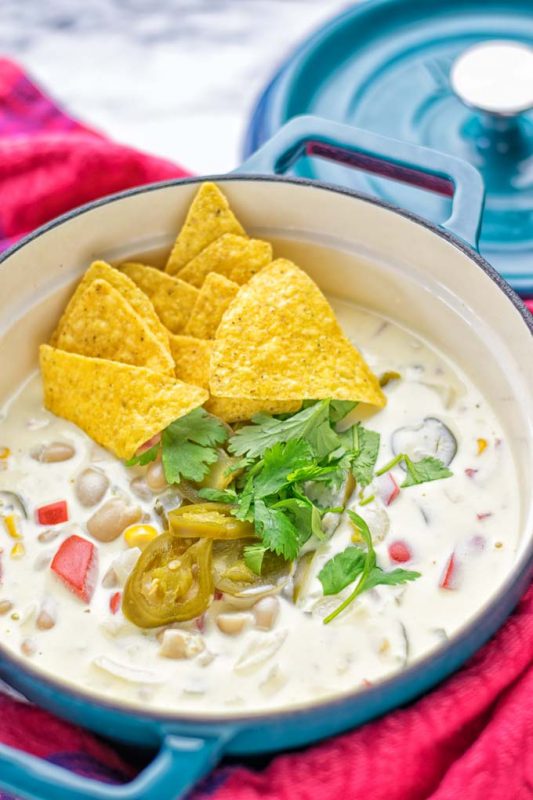 White Chili Taco Soup - Contentedness Cooking