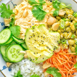 Hawaiian Poke Bowl (meal prep, vegan, gluten free) - Contentedness Cooking