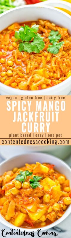 Spicy Mango Jackfruit Curry (one pot, only 15 minutes!) - Contentedness ...