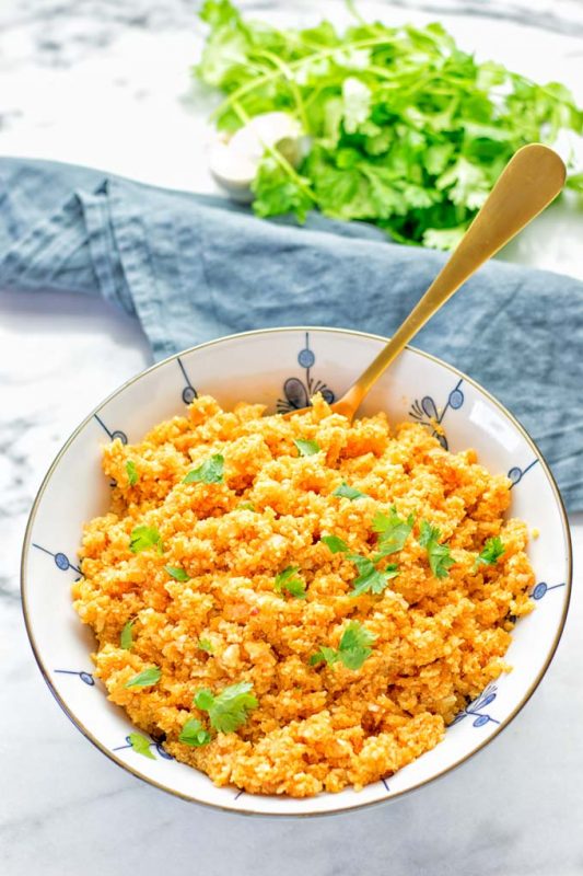 Spanish Cauliflower Rice - Contentedness Cooking