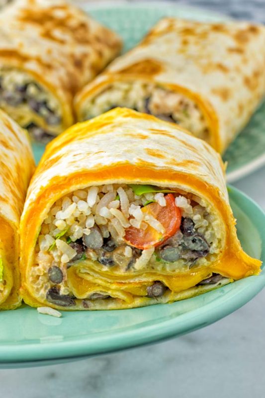 Rice and Beans Quesarito - Contentedness Cooking