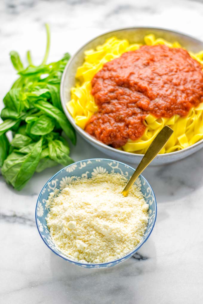Vegan Parmesan Cheese  Easy & Quick Recipe - Elavegan