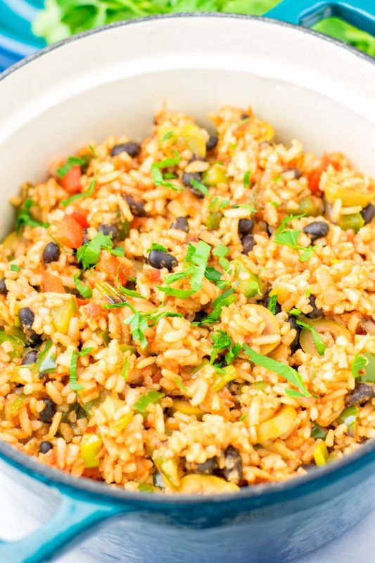 Spanish Rice and Beans - Contentedness Cooking