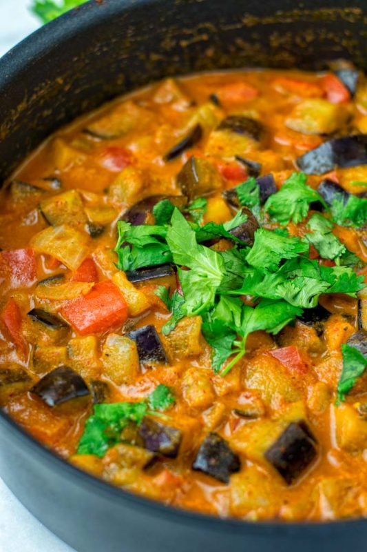 Eggplant Curry Recipe [vegetarian] - Contentedness Cooking