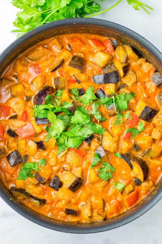 Eggplant Curry Recipe [vegetarian] - Contentedness Cooking