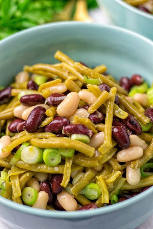 Three Bean Salad [oil free] - Contentedness Cooking