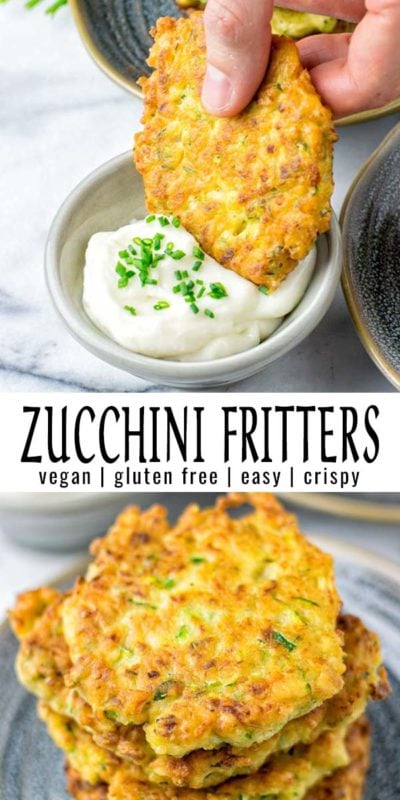 Zucchini Fritters [eggless, vegan] - Contentedness Cooking