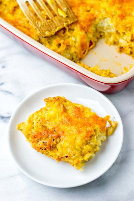 Hashbrown Casserole [vegan] - Contentedness Cooking