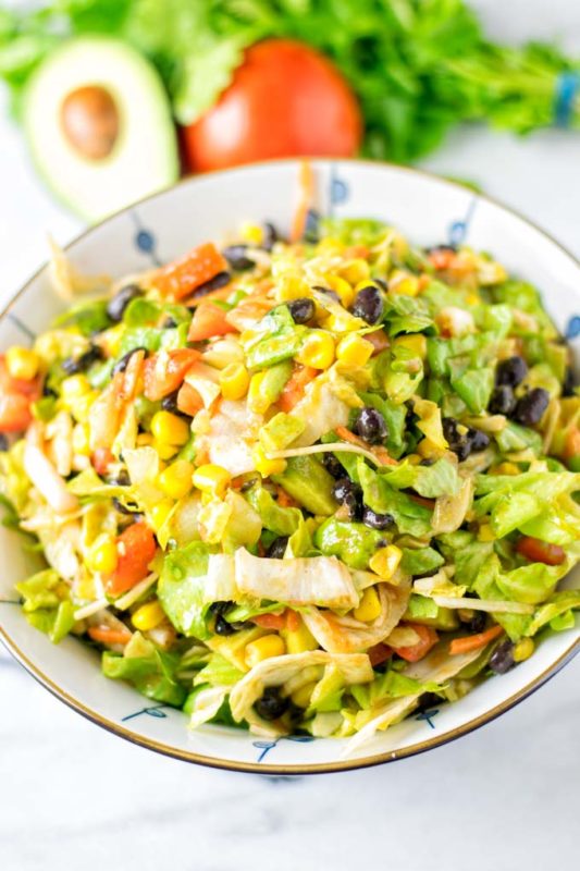 Southwest Salad [vegan] - Contentedness Cooking