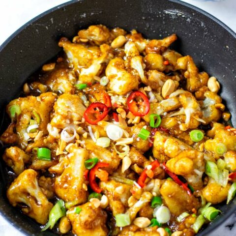 Kung Pao Cauliflower [vegan] - Contentedness Cooking