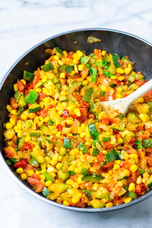 Calabacitas Recipe [vegan] - Contentedness Cooking