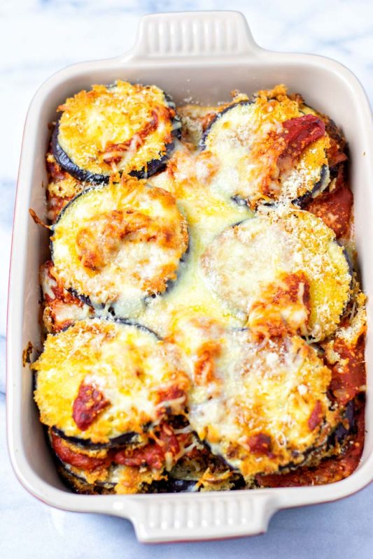 Eggplant Parmesan [vegan] - Contentedness Cooking