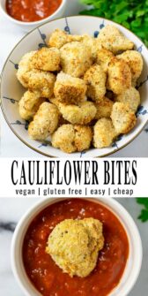 Cauliflower Bites [vegan] - Contentedness Cooking