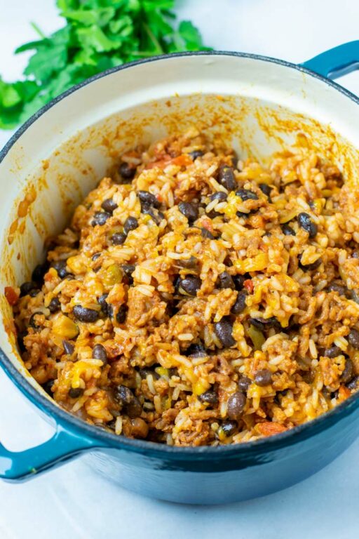 Taco Rice [15 minutes, vegan] - Contentedness Cooking