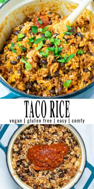 Taco Rice [15 minutes, vegan] - Contentedness Cooking