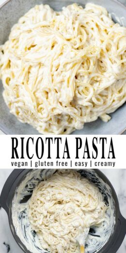 Ricotta Pasta [vegan, easy] - Contentedness Cooking