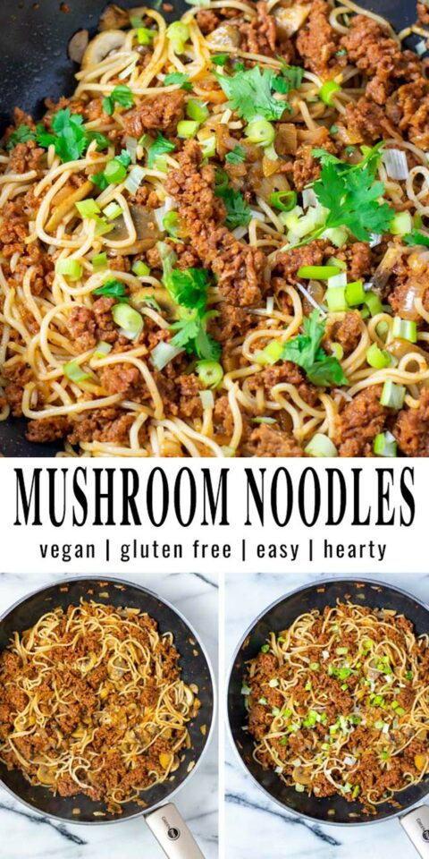 Mushroom Noodles [vegan] - Contentedness Cooking