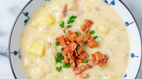 Creamy Potato Soup - Garnish & Glaze