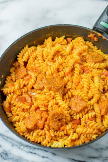 Chorizo Pasta - Contentedness Cooking