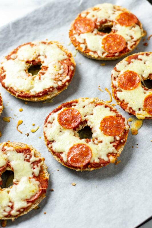 Pizza Bagels - Contentedness Cooking