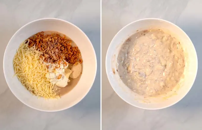 Step-by-step guide how to make the creamy mushroom sauce.