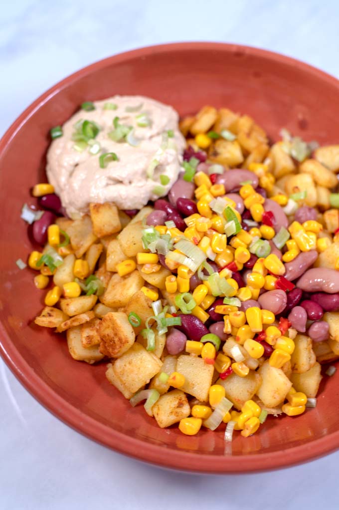 Closeup of Potato Bowl.