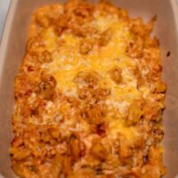 Top view of Keto Mexican Chicken Casserole.