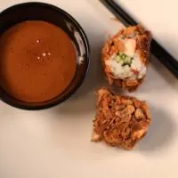 Serving of Eel Sauce with sushi.