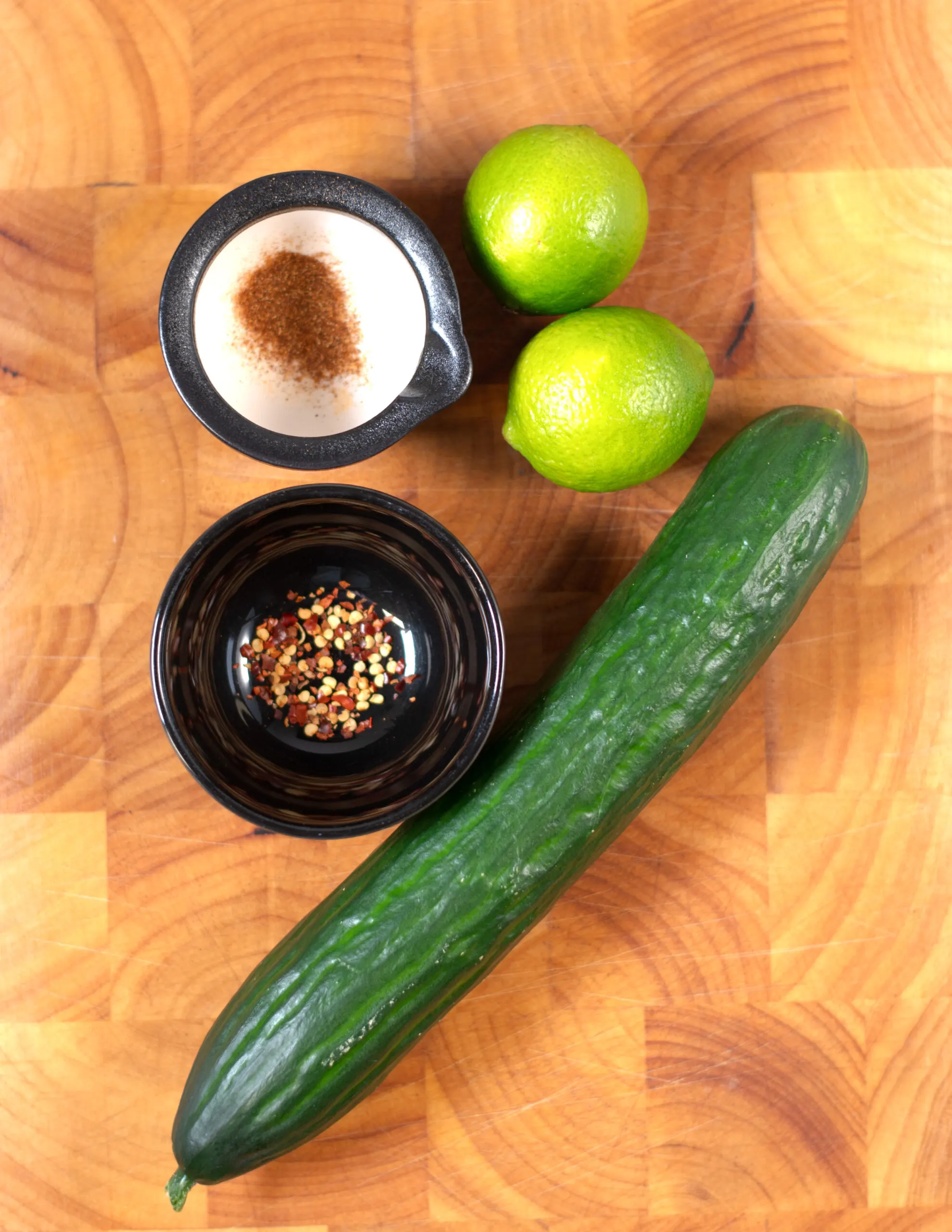 Ingredients needed to makeing Mexican Cucumber.