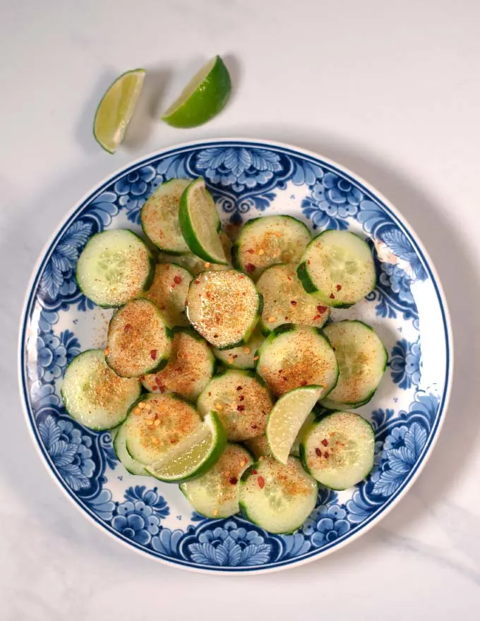 A serving of Mexican Cucumbers.