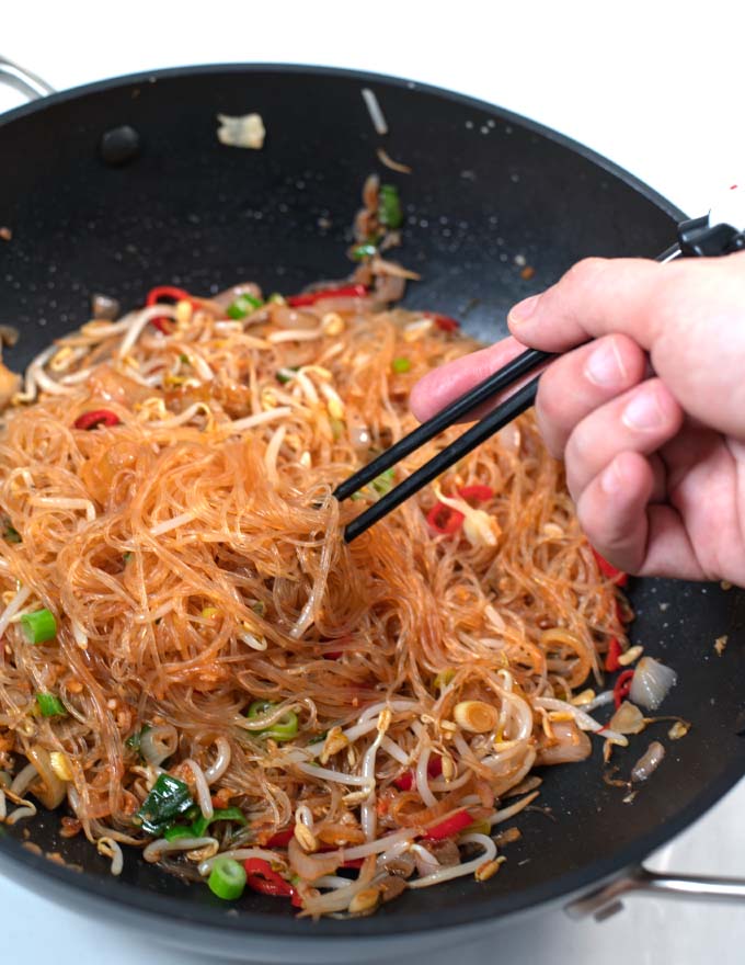 Closeup of Thai Vermicelli.