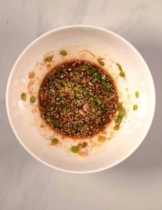 Mixed Soba Noodles Sauce in a bowl.