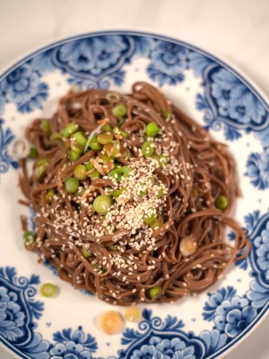 Closeup of the Soba Noodles Sauce.